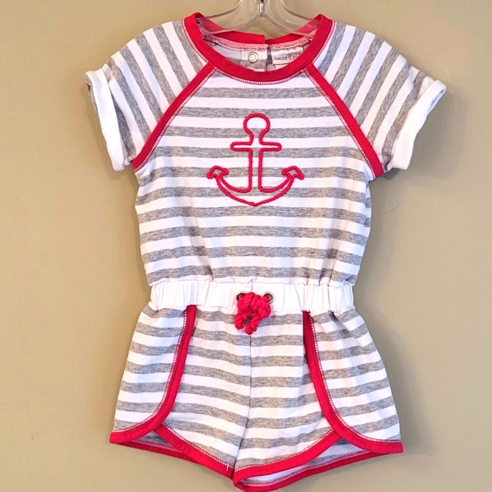 Maggie & Zoe striped short romper